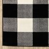 Homeroots 4 x 6 ft. Black Monochromatic Gingham Pattern Indoor Area Rug 388019